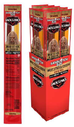 J Link Sasquatch Size Beef N Cheese 2.45 oz 12 Per Box