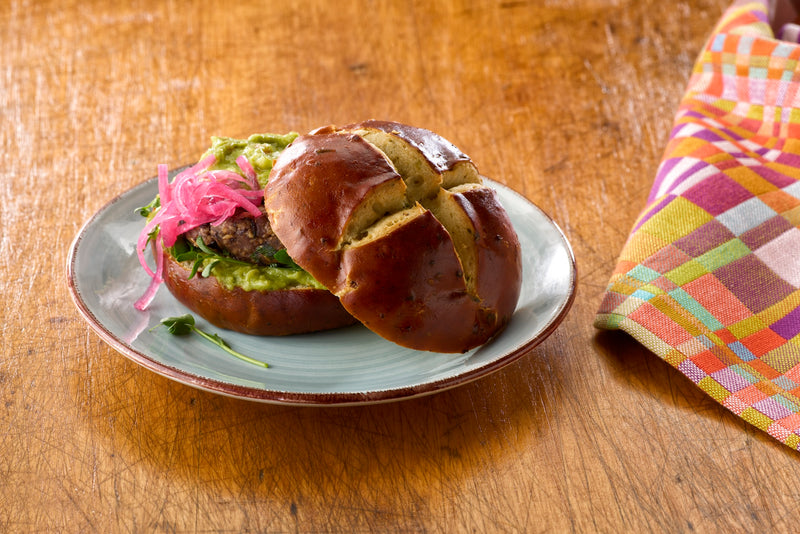 Pretzilla Soft Jalapeno Pretzel Burger Buns 12.8oz 4ct Case of 12