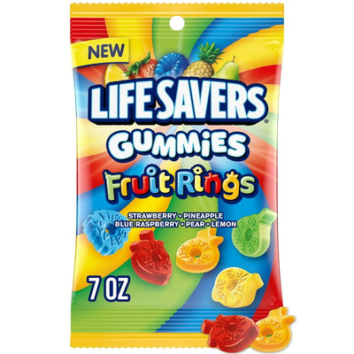 Lifesavers Gummi Fruit Rings 7oz Peg Bag