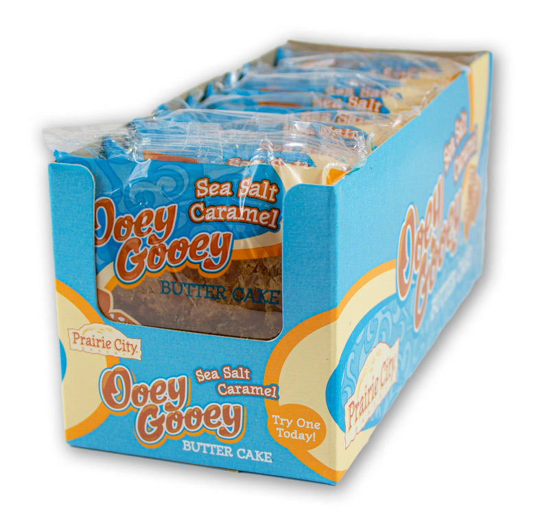 Prairie City Bakery Ooey Gooey Butter Cake, 2 oz Snack Cakes, Individually Wrapped, Pack of 10 (Sea Salt Caramel)