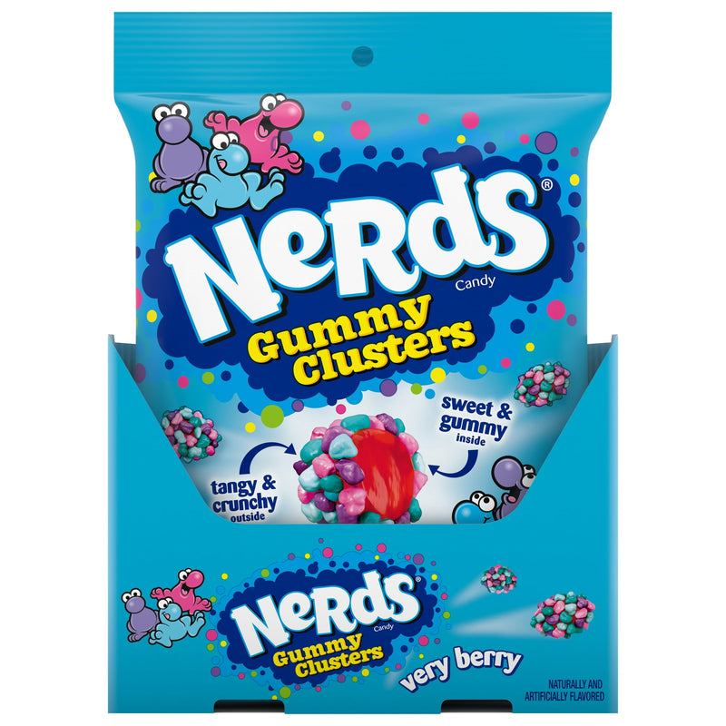 Nerds Very Berry Gummy Clusters 5 Ounce Peg (Pack of 12)