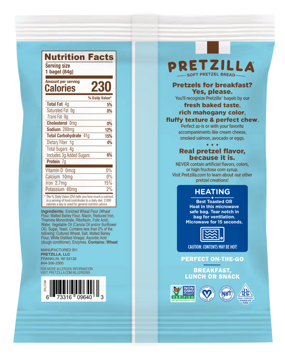 Pretzilla Pretzel Bagels 14.4 oz (Pack of 40)