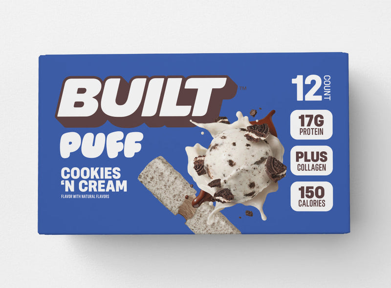 Built Puff Cookies N Cream Protein Bar 1.4oz 12ct