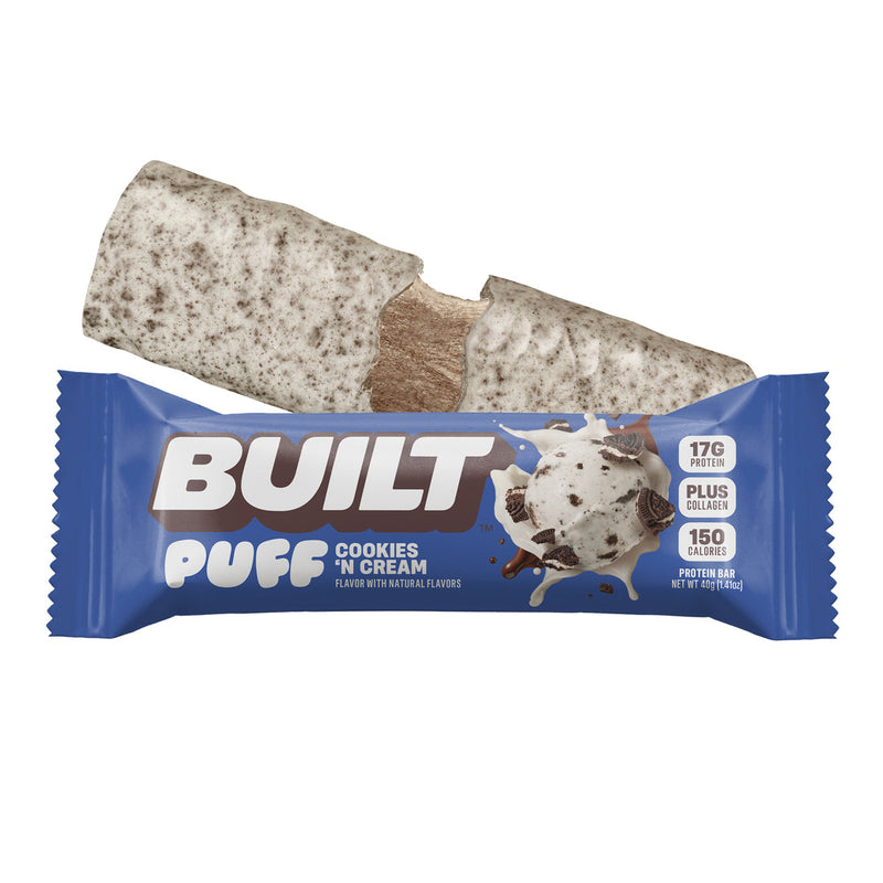 Built Puff Cookies N Cream Protein Bar 1.4oz 12ct