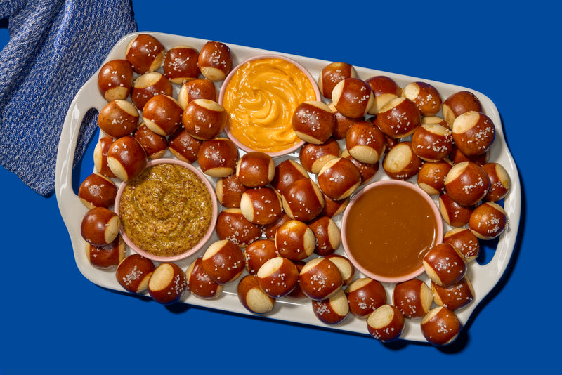 Pretzilla Soft Pretzel Bites with Mustard Cup Tub 12.3oz Master Case of 8 Tubs