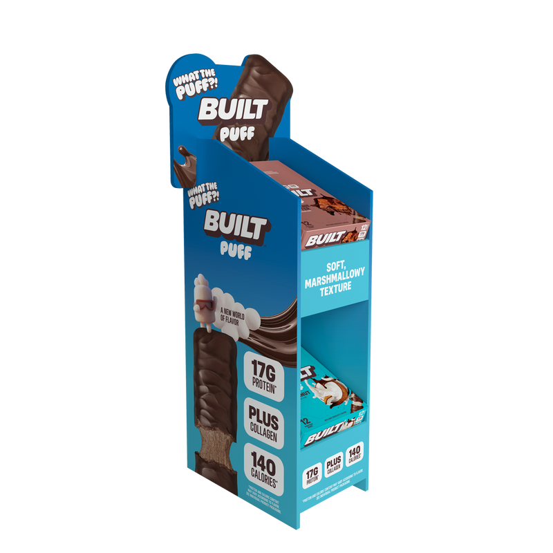 Built Puff Counter Top Display Protein Bar 48 Per Display