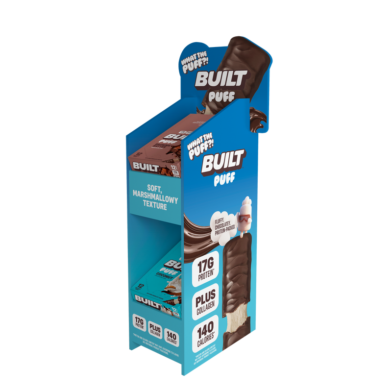 Built Puff Counter Top Display Protein Bar 48 Per Display