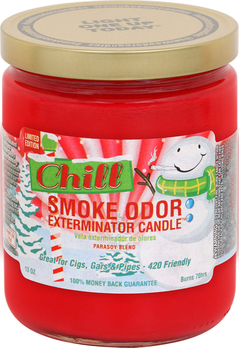 Smoke Odor Exterminator Jar Candle Chill Scent 12ct