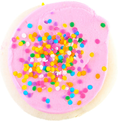 Prairie City Bakery Pink Frosted Cookies - Soft, Festive Cookies with Sweet Pink Icing & Sprinkles (Pack of 60)