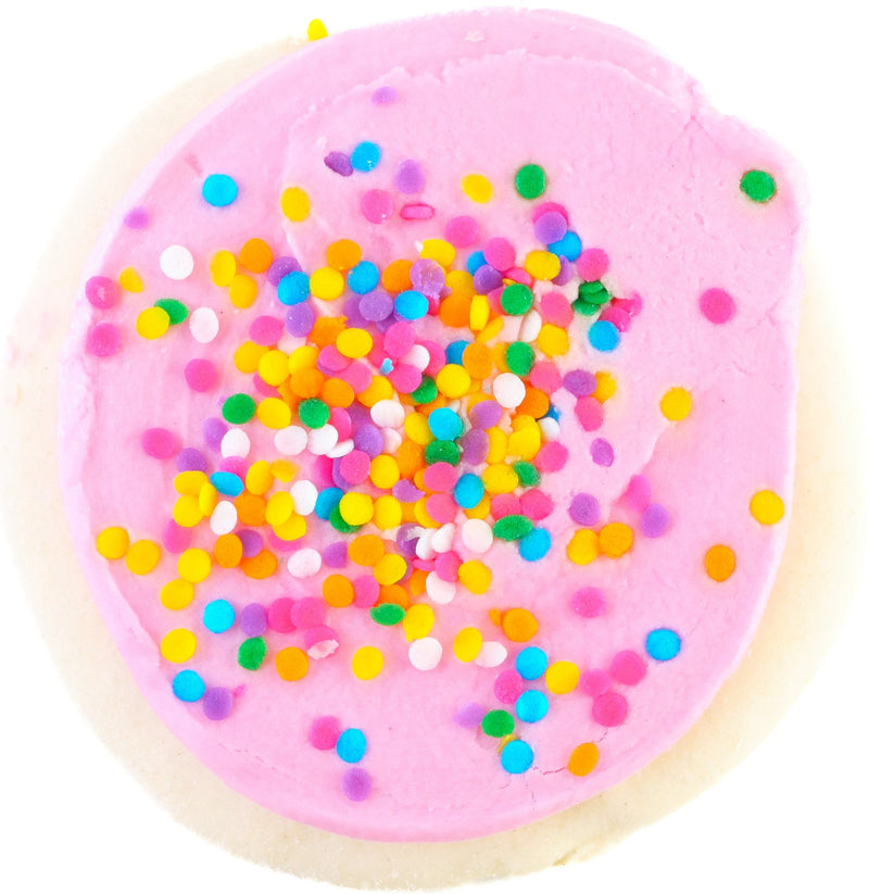 Prairie City Bakery Pink Frosted Cookies - Soft, Festive Cookies with Sweet Pink Icing & Sprinkles (Pack of 60)