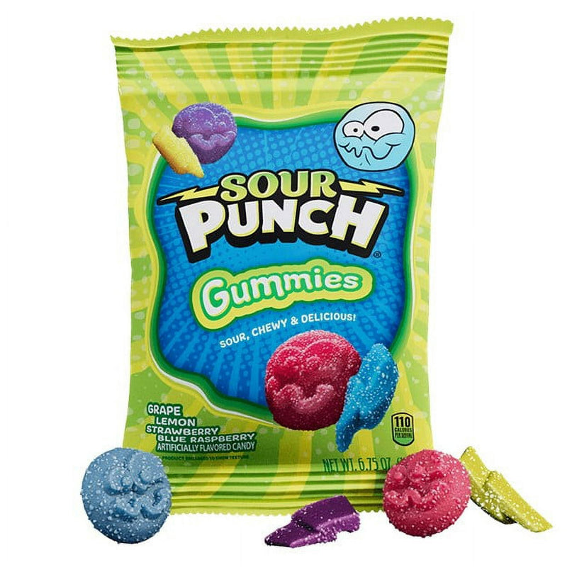 Sour Punch Gummies Candy, Assorted Sour Candy, 6.75 Ounce Bag