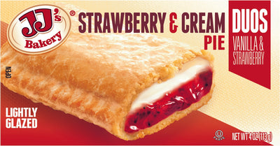 JJ's Bakery Lightly Glazed Snack Pies 4oz (Strawberry & Cream)