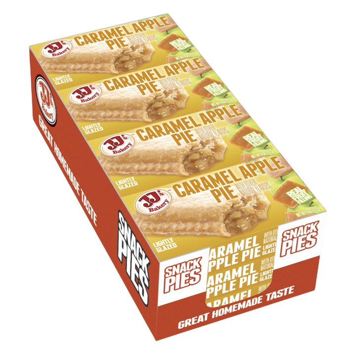 JJ's Bakery Lightly Glazed Snack Pies 4 Ounce Caramel Apple Wholesale