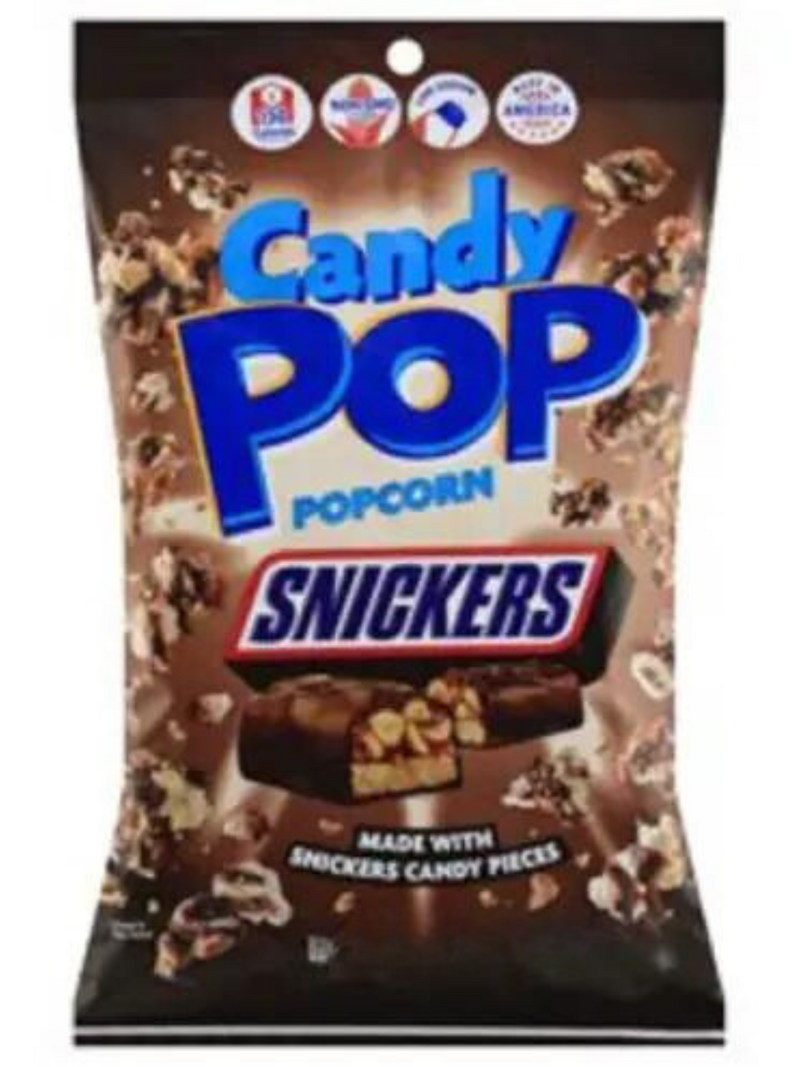 Candy Pop Snickers Popcorn 1 oz (Pack of 8)