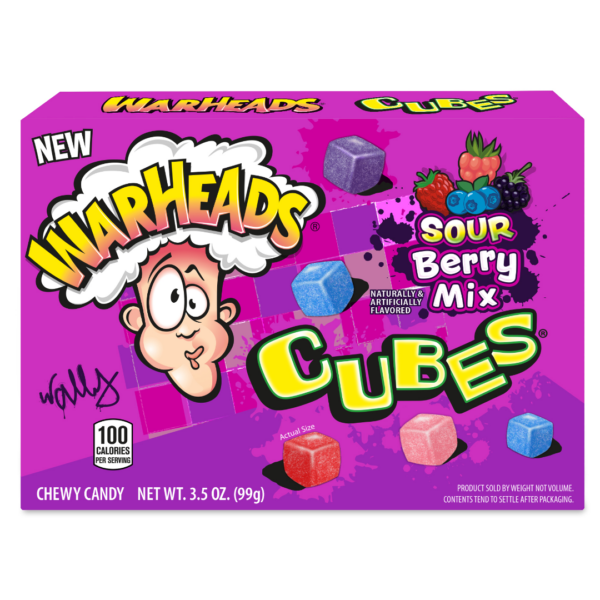 Warheads Berry Cubes Theater Box 3.5 oz (Pack of 12)