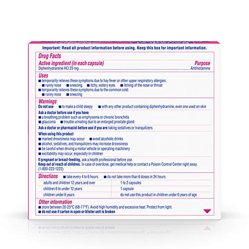 Benadryl Allergy Cap 24ct Single Box