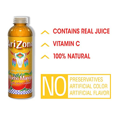 AriZona Mucho Mango Juice Drink, 20 Fl Oz (Pack of 24)