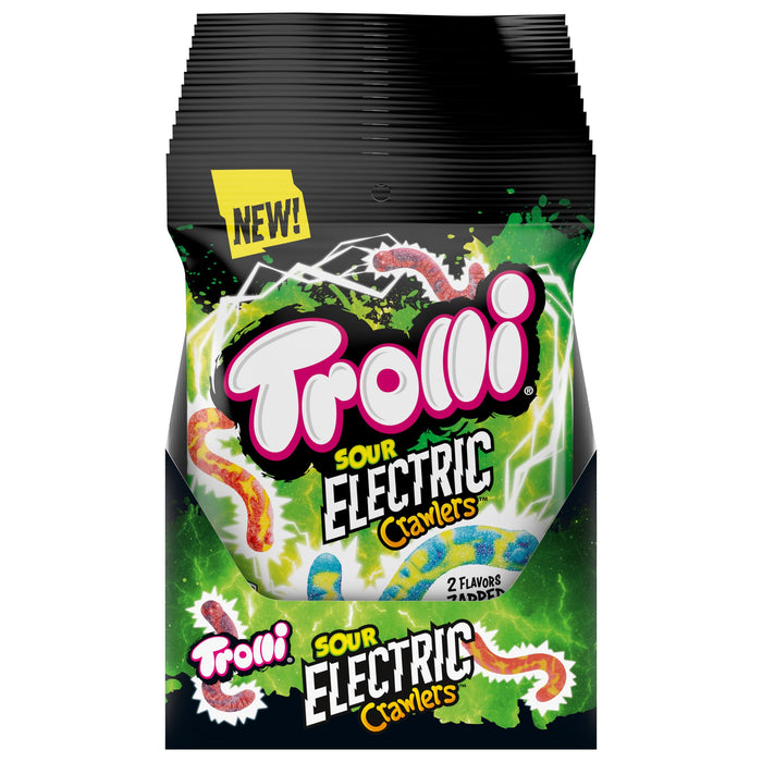 Trolli Electric Sour Crawlers Gummy Candy 4.25oz 12-Pack Wholesale