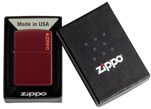 Zippo Classic Merlot Logo Pocket Lighter