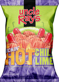 Uncle Ray's Kickin' Hot Chile Lime Chips, 2.29 oz (Pack of 12)