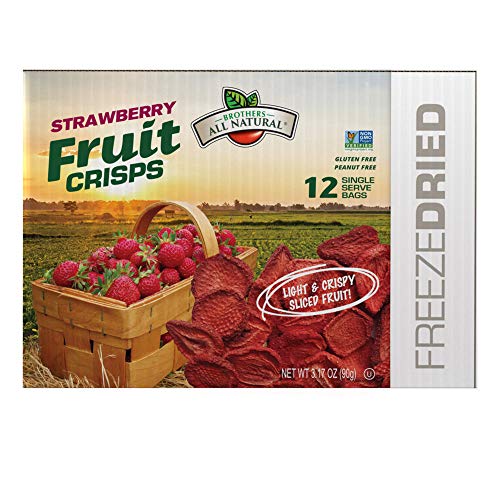 Brothers-ALL-Natural Fruit Crisps, Strawberry, 0.26 Ounce, 12-Pack