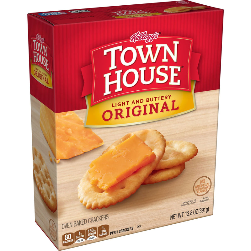 Town House Original Oven Baked Crackers - Perfect for Snacking and Entertaining, 13.8 oz (Pack of 12)