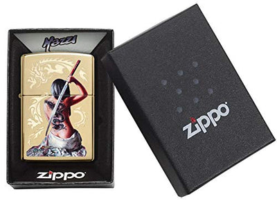Zippo Mazzi Dragon Girl Brass Lighter, Artistically Crafted, Windproof