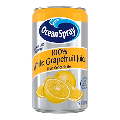 Juicy White Grapefruit Spray Juice, Refreshing Citrus Beverage, 7.2 oz Can (Pack of 24)