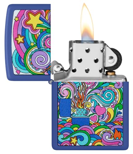 Zippo Abstract Design Royal Blue Matte Pocket Lighter