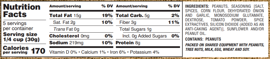 Gurley's Golden Recipe Hot & Spicy Peanuts 6 oz