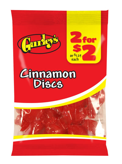 Gurley's Cinnamon Discs, Spicy Hard Candy, Sweet Heat Treat (Pack of 12)