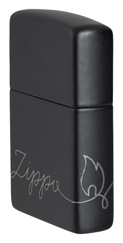 Zippo Sleek Black Matte with Chrome Accent Pocket Lighter - Urban Style