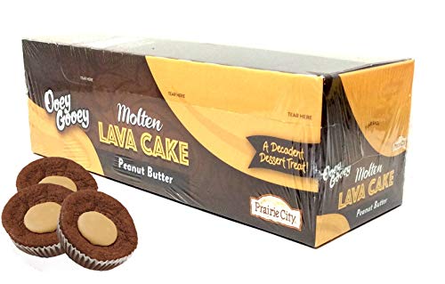 Prairie City Bakery Ooey Gooey Molten Lava Cakes | Individually Sealed | Pack of 12 (Salted Caramel)