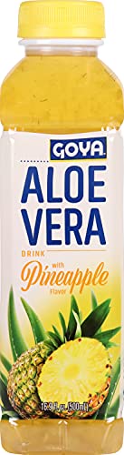 Goya Foods Aloe Vera Drink With Pineapple Flavor, 16.9 Fl Oz (Pack of 12)