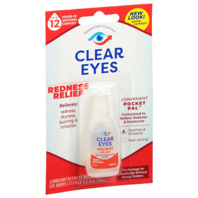 Clear Eyes Redness Relief Eye Drops, Fast-Acting Formula, 0.2 oz Bottle (Pack of 1)