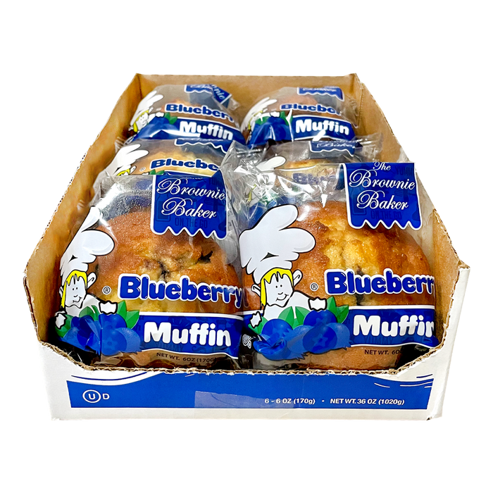 The Brownie Baker Blueberry Muffins 6 oz 6-Pack Wholesale