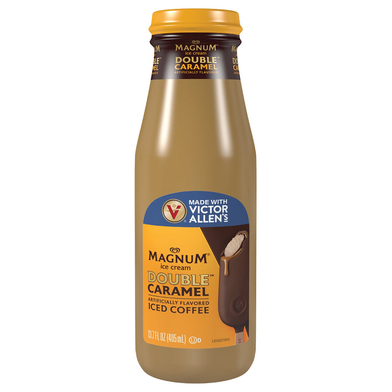 Magnum Double Chocolate Caramel Iced Latte, Iced Coffee Flavored, Ready to Drink, 12 Pack - 13.7oz Bottles