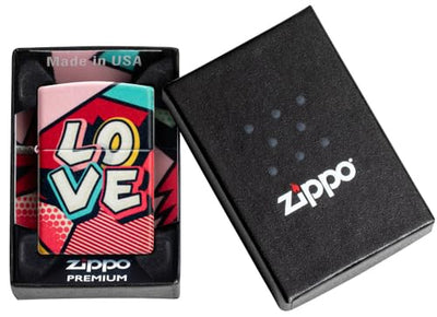 Zippo Sweet Love Design 540 Matte Pocket Lighter - Romantic & Stylish