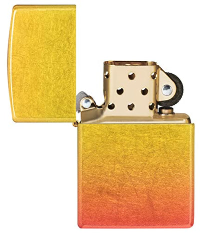 Zippo Ombre Orange Windproof Lighter, Vibrant Fade Design