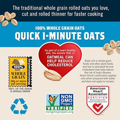 Quaker Quick 1-Minute Oats, 18 Oz