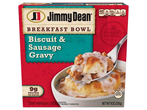 Jimmy Dean Biscuit and Sausage Gravy Breakfast Bowl, 9 Ounce (Pack of 8)