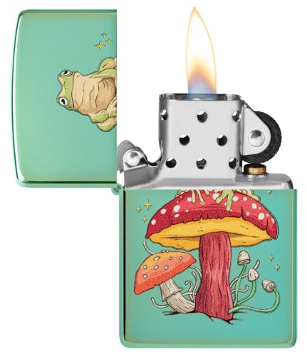 Zippo Mystical Frog Design High Polish Green Pocket Lighter