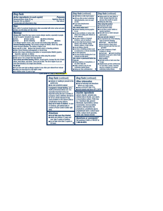 Advil Drug Pm 4pill 6 Per Box