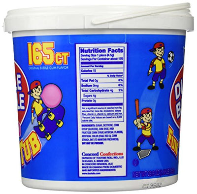 Dubble Bubble 165 Count Tub Bubble Gum