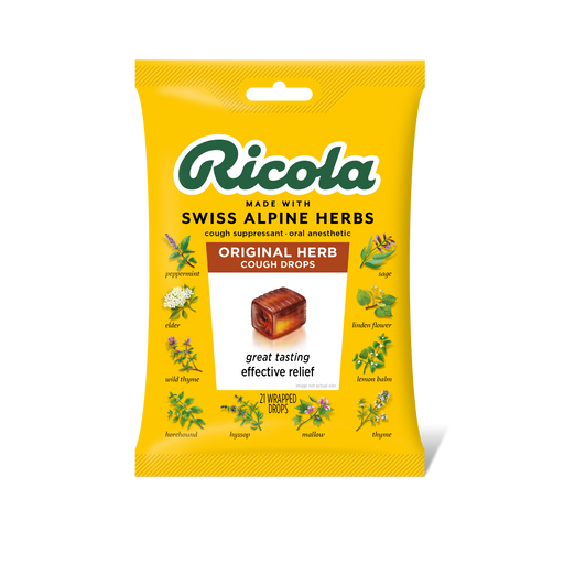 Ricola Original Herb Cough and Throat Drops Soothing Relief 21-Count Wholesale Bag
