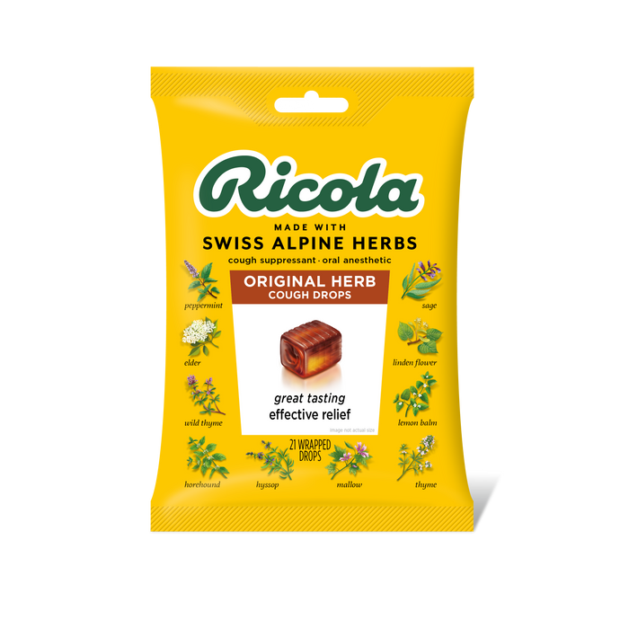 Ricola Original Herb Cough and Throat Drops Soothing Relief 21-Count Wholesale Bag