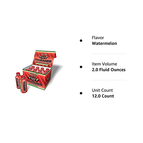 Tweaker Energy Shots Watermelon 2oz Singles (Pack of 12)