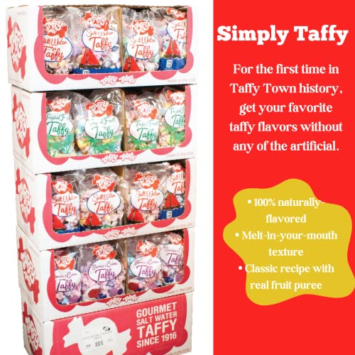 Taffy Town Saltwater Taffy, Raspberry Flavor, 2.5 lb Bulk Bags (Pack of 8)