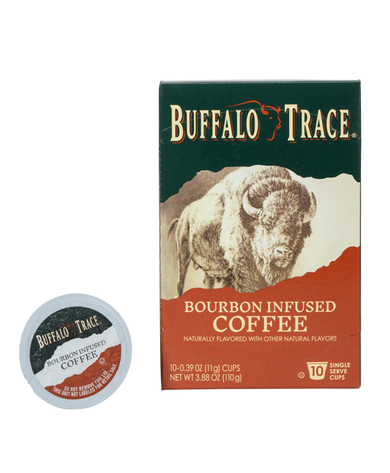 Buffalo Trace Bourbon Flavored medium roast Coffee for Single Serve Coffee Makers (10 Count)