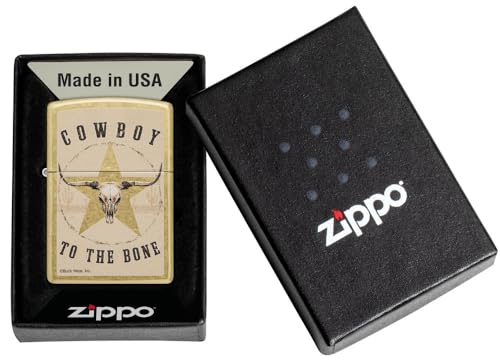 Zippo Buck Wear Reg Street Brass Pocket Lighter